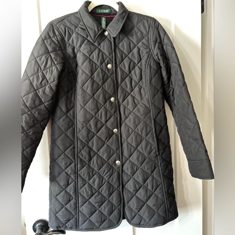 Lauren‎ Ralph Lauren Black Utility Jacket Quilted Design